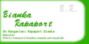 bianka rapaport business card